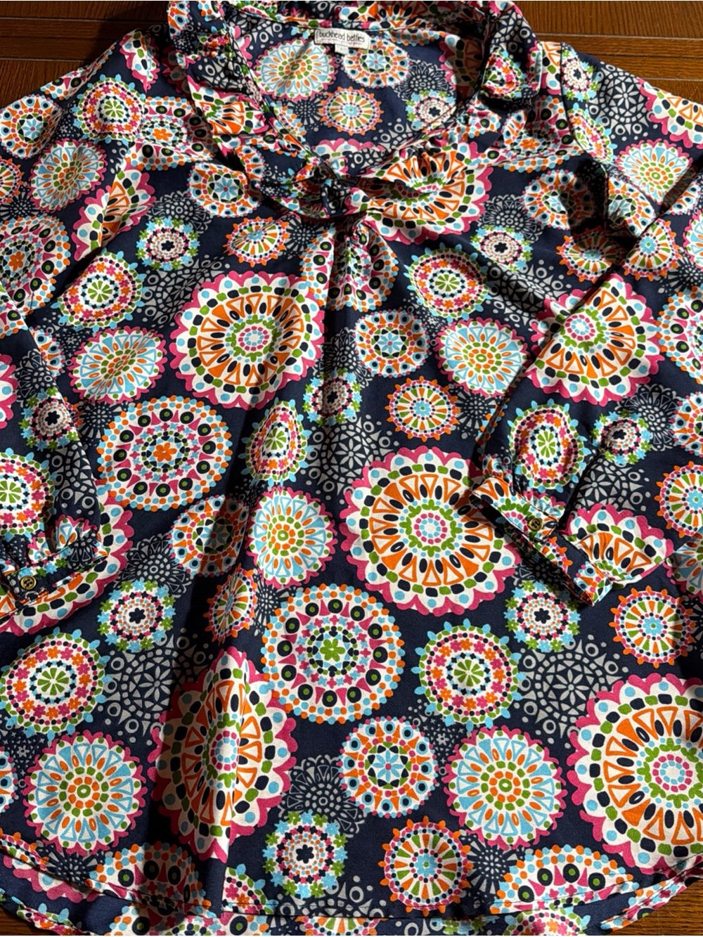 Buckhead Bettie’s Colorful Medallion Print Women's Skirt - Navy Multi size L